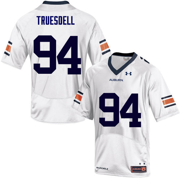 Men Auburn Tigers #94 Tyrone Truesdell College Football Jerseys Sale-White - Click Image to Close
